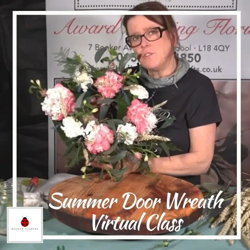 Learn How To Make a Summer Door Wreath - Virtual Flower School Class June 2021